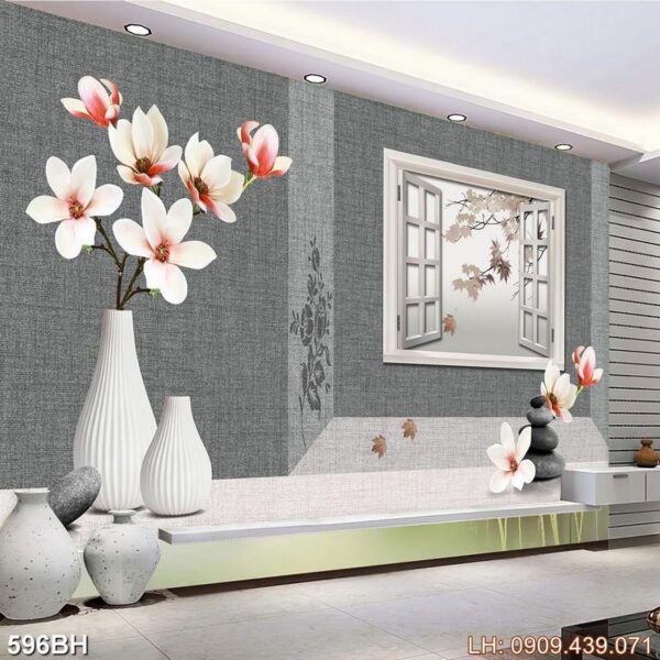 Tranh ảnh bình bông nghệ thuật - 596BH