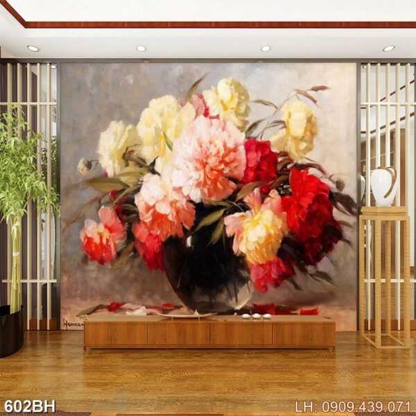 Tranh lọ hoa phòng khách - 602BH