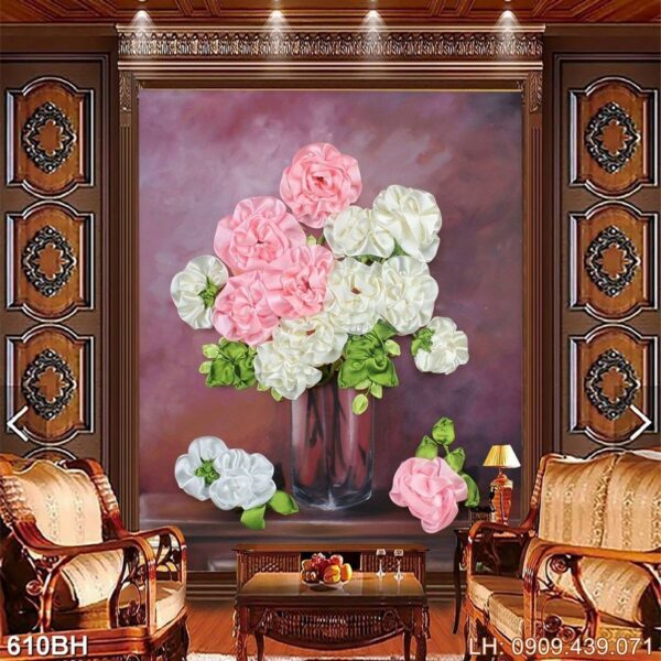 Tác phẩm bình bông đẹp - 610BH