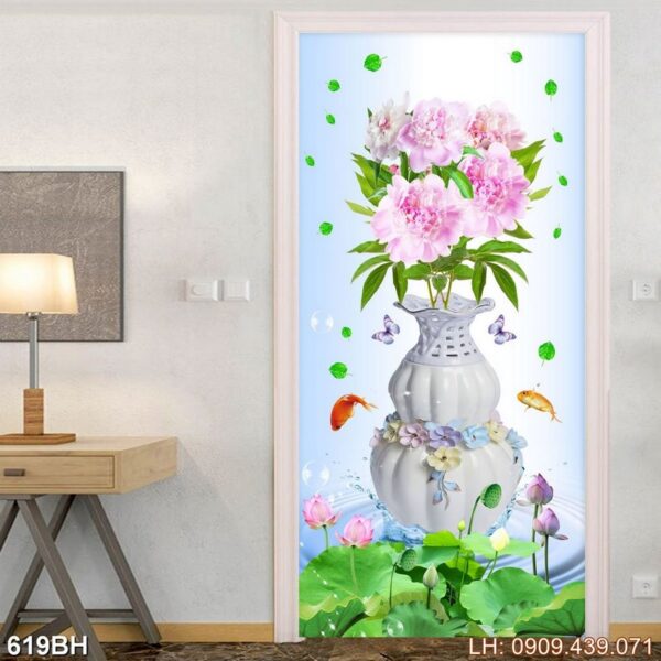 Tranh ảnh bình hoa phòng ngủ - 619BH