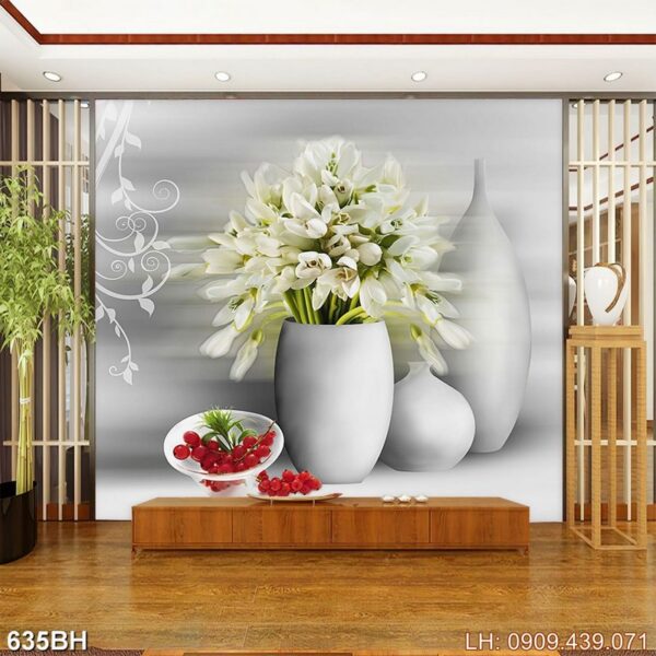 Bức tranh bình hoa phòng ngủ - 635BH