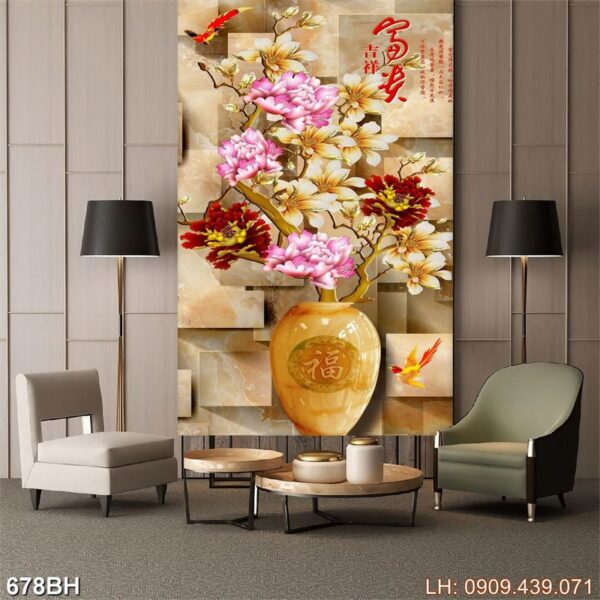 Hình ảnh bình hoa cổ - 678BH