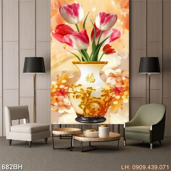 Bức tranh chiếc lọ hoa tĩnh vật - 682BH