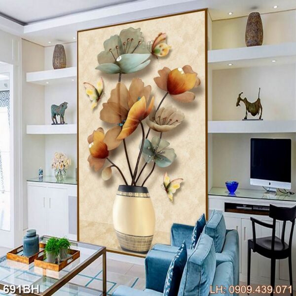 Bức tranh bình hoa ấn tượng - 691BH