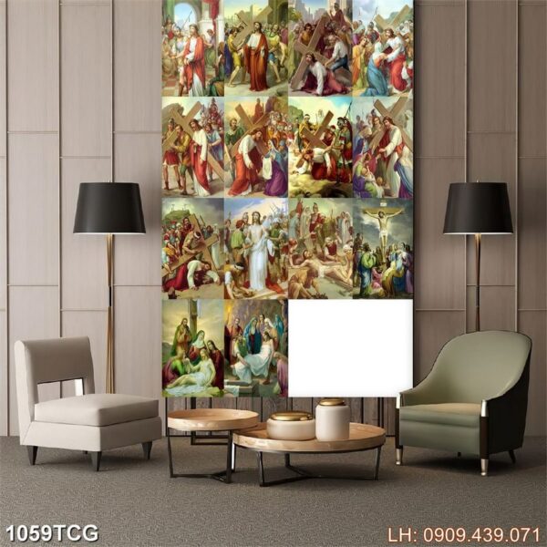 Bức tranh đạo Thiên Chúa ấn tượng - 1059TCG