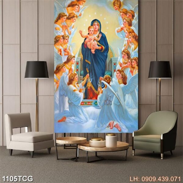 Hình ảnh đạo Thiên Chúa dán kiếng - 1105TCG