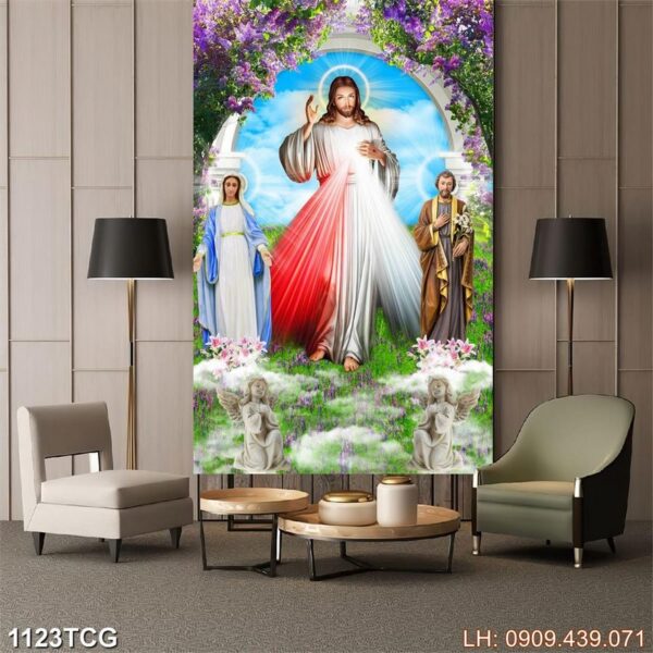 Bức tranh đạo Thiên Chúa nhà thờ - 1123TCG