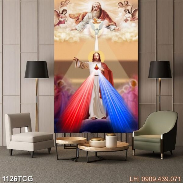 Tranh Thiên Chúa dán kính - 1126TCG
