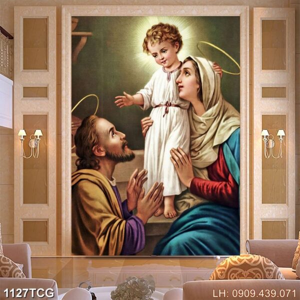 Bức tranh đạo Công giáo có khung - 1127TCG