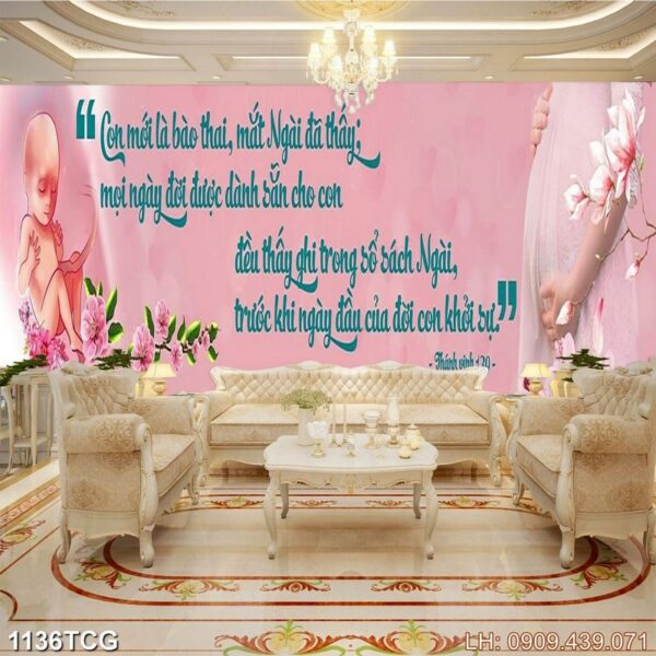 Mẫu tranh Công giáo in tráng gương - 1136TCG