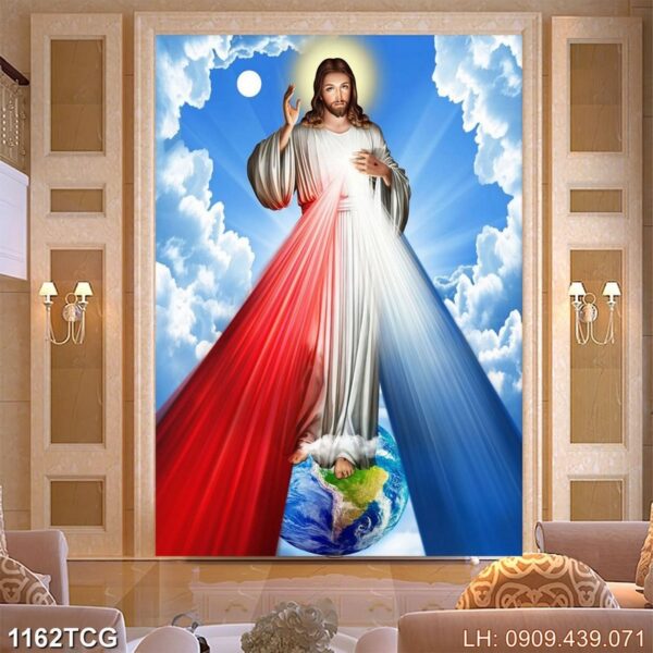 Mẫu tranh đạo Thiên Chúa có khung - 1162TCG