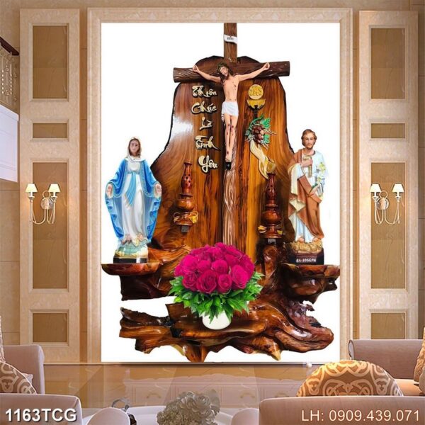 Bức tranh Công giáo dán kiếng - 1163TCG