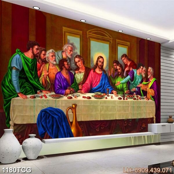 Ảnh đạo Thiên Chúa dán kính - 1180TCG