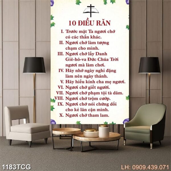 Mẫu tranh đạo Công giáo có khung - 1183TCG