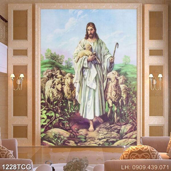 Tranh ảnh đạo Thiên Chúa dán tường - 1228TCG