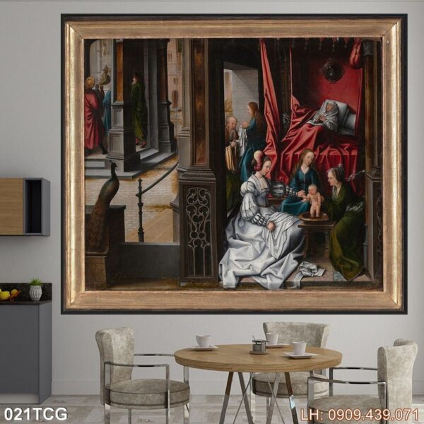 Bức tranh đạo Công giáo dán kính - 021TCG