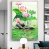 Ảnh cá chép hoa sen ấn tượng - 1037TCK