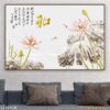 Tranh sen in canvas - 1231TCK