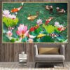 Mẫu tranh sen in canvas - 1297TCK