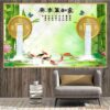 Mẫu tranh hoa sen dán tường - 1397TCK