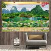 Tranh ảnh bông sen in tráng gương - 1514TCK