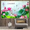 Bức tranh hoa sen in canvas - 1541TCK