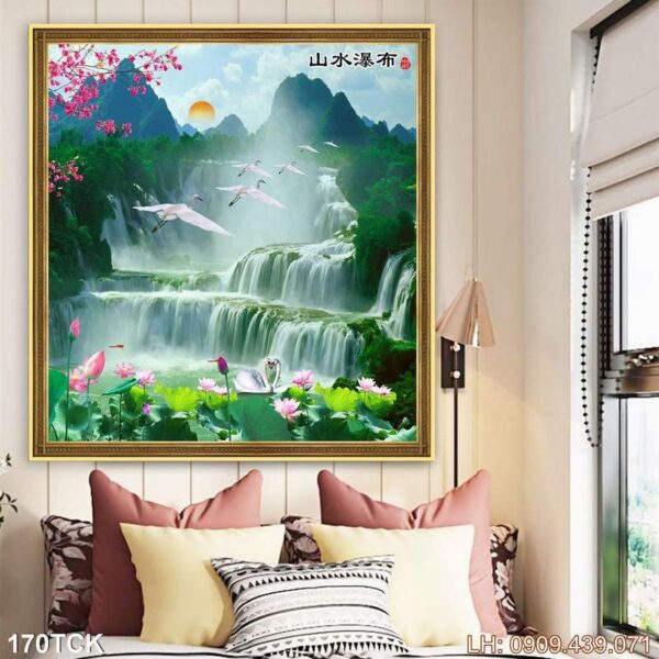 Ảnh cửu ngư quần hội in tráng gương - 170TCK