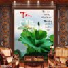 Tranh vẽ cánh sen dán kính - 2059TCK