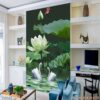 Tranh vẽ hoa sen dán kính - 2228TCK