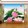 Bức tranh hoa sen dán kiếng - 2232TCK