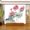 Mẫu tranh hoa sen đẹp - 2276TCK