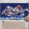 Mẫu tranh bông sen dán kiếng - 2396TCK