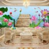 Bức tranh hoa sen dán kiếng - 2508TCK
