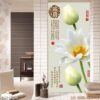 Tranh vẽ hoa sen dán tường - 2524TCK