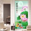 Bức tranh hoa sen đẹp - 2558TCK