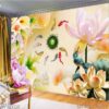 Mẫu tranh cá chép hoa sen đẹp - 2708TCK
