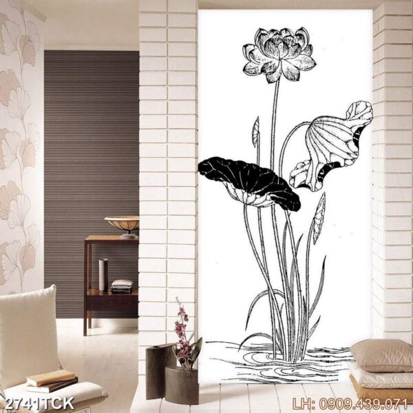 Bức tranh bông sen tại TpHCM - 2741TCK