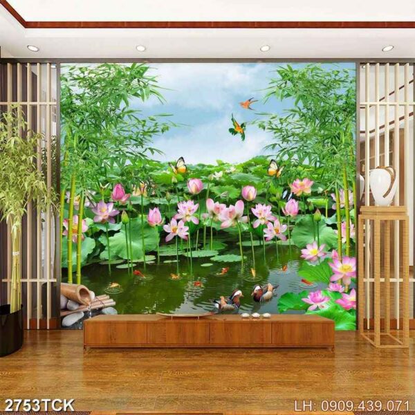 Tranh ảnh cửu ngư quần hội in nhanh - 2753TCK