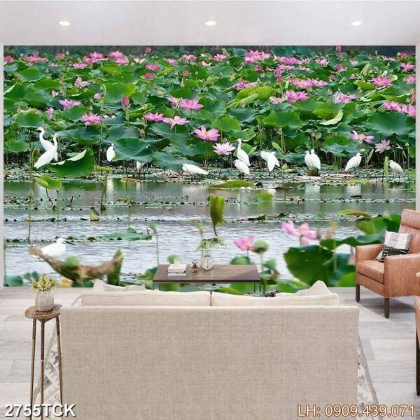 Ảnh bông sen giá rẻ - 2755TCK