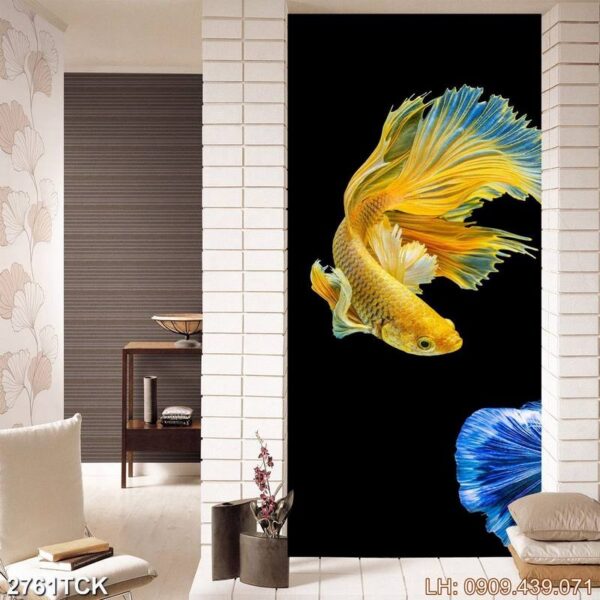 Tranh hoa sen in tráng gương - 2761TCK