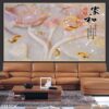 Ảnh cá chép hoa sen in canvas - 355TCK