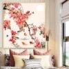 Mẫu tranh cánh sen dán kính - 388TCK