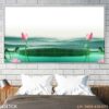 Tranh cửu ngư quần hội in canvas - 436TCK