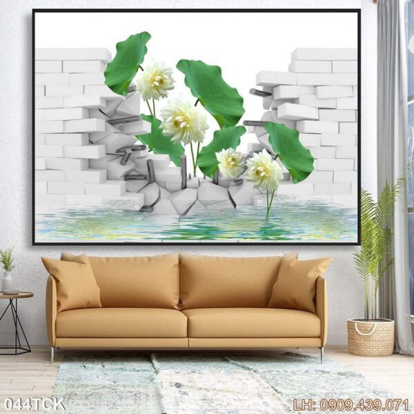 Mẫu tranh cửu ngư quần hội in nhanh - 044TCK