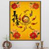 Tranh vẽ đóa sen in tráng gương - 500TCK