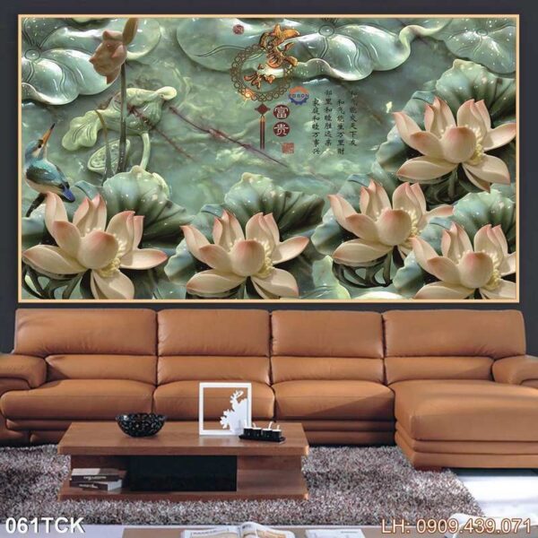 Tranh ảnh bông sen in nhanh - 061TCK