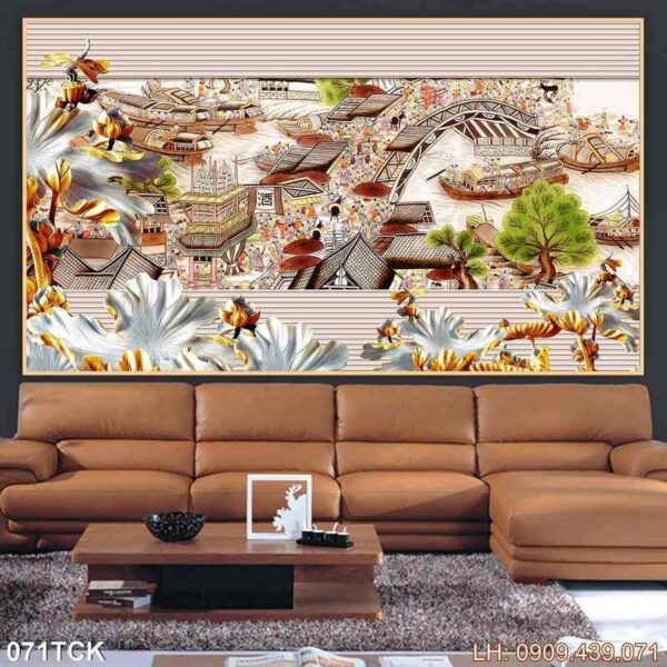 Bức tranh bông sen tại TpHCM - 071TCK