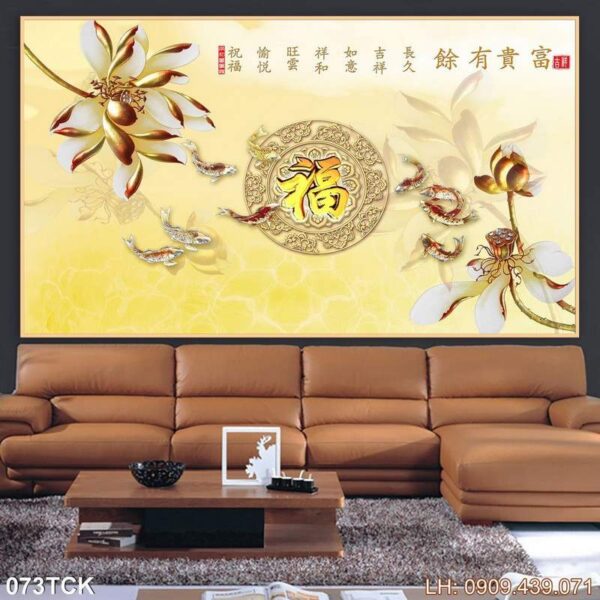 Bức tranh hoa sen tại TpHCM - 073TCK