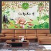 Bức tranh hoa sen ấn tượng - 775TCK