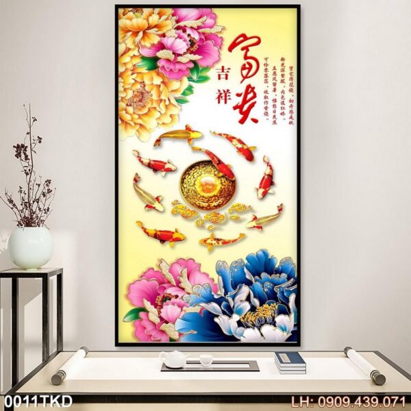 Tranh vẽ khổ dọc in laminate - 011TKD